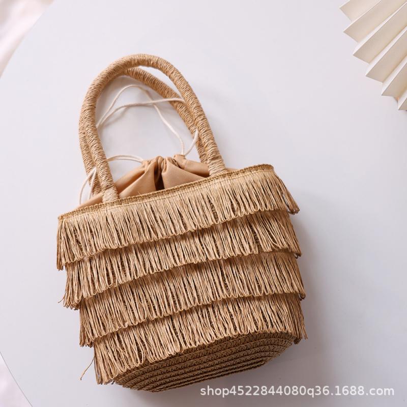 Bags |  Womens Fringe Straw Tote Bag Accessories Bags