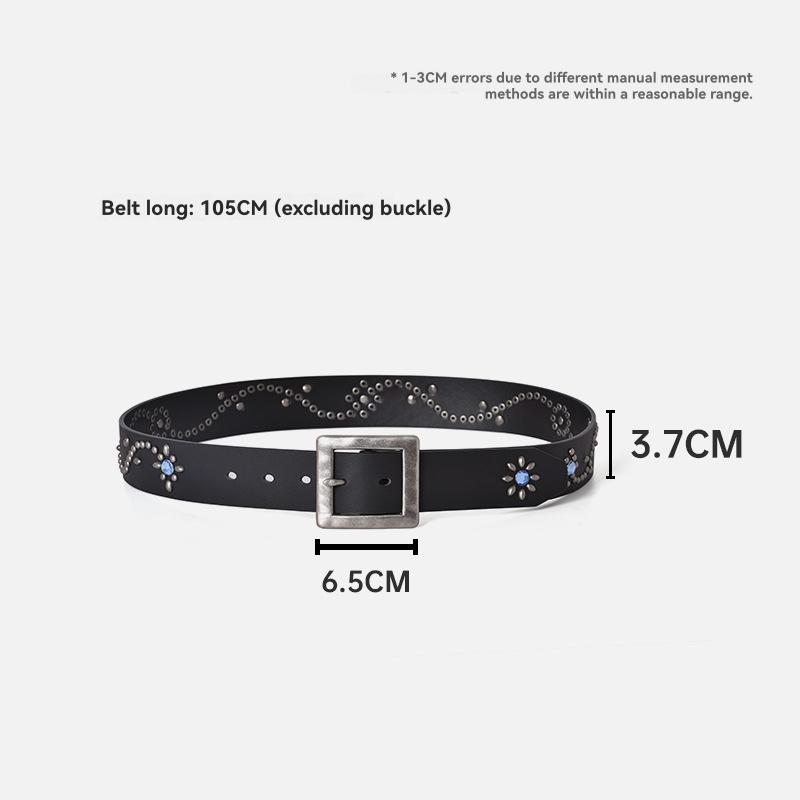 Belts & Chain |  Womens Studded Buckle Belt Belts & Chain