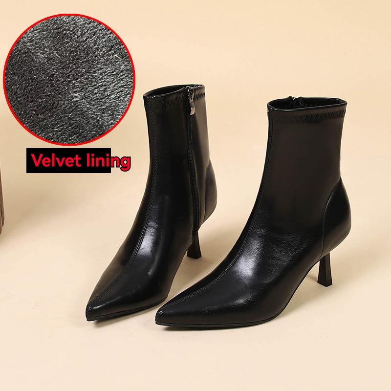 Boots |  Womens Pointed Toe Faux Leather Ankle Boots Boots Black