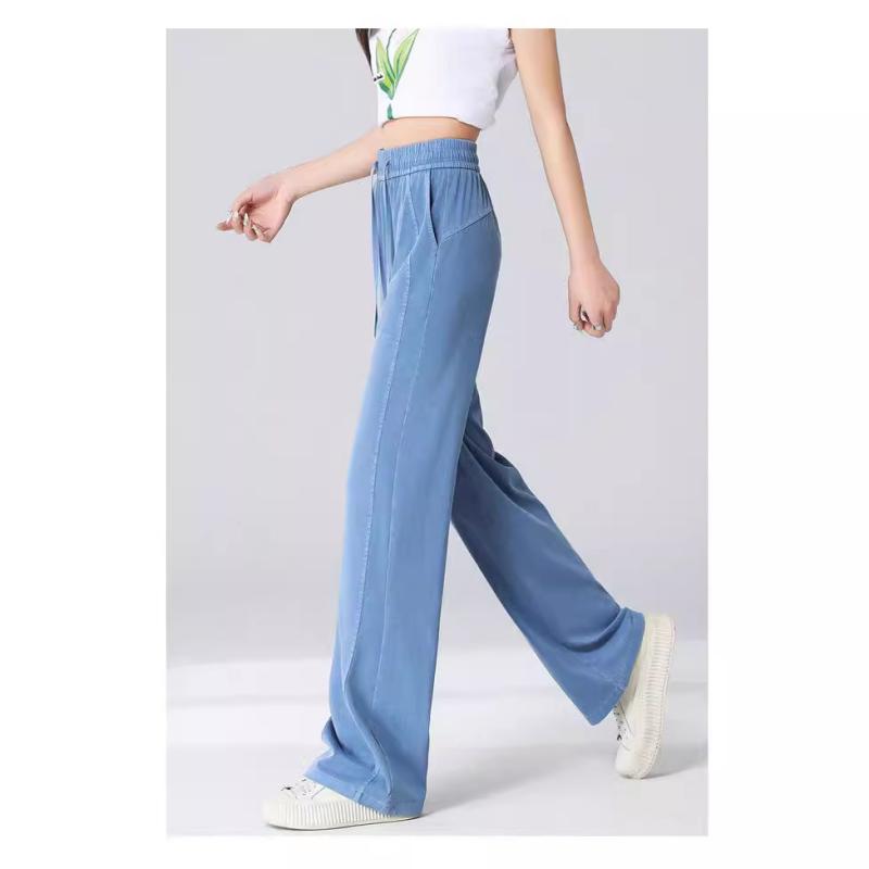 Bottoms |  Womens Denim High Rise Solid Wide Leg Jeans Bottoms Bottoms