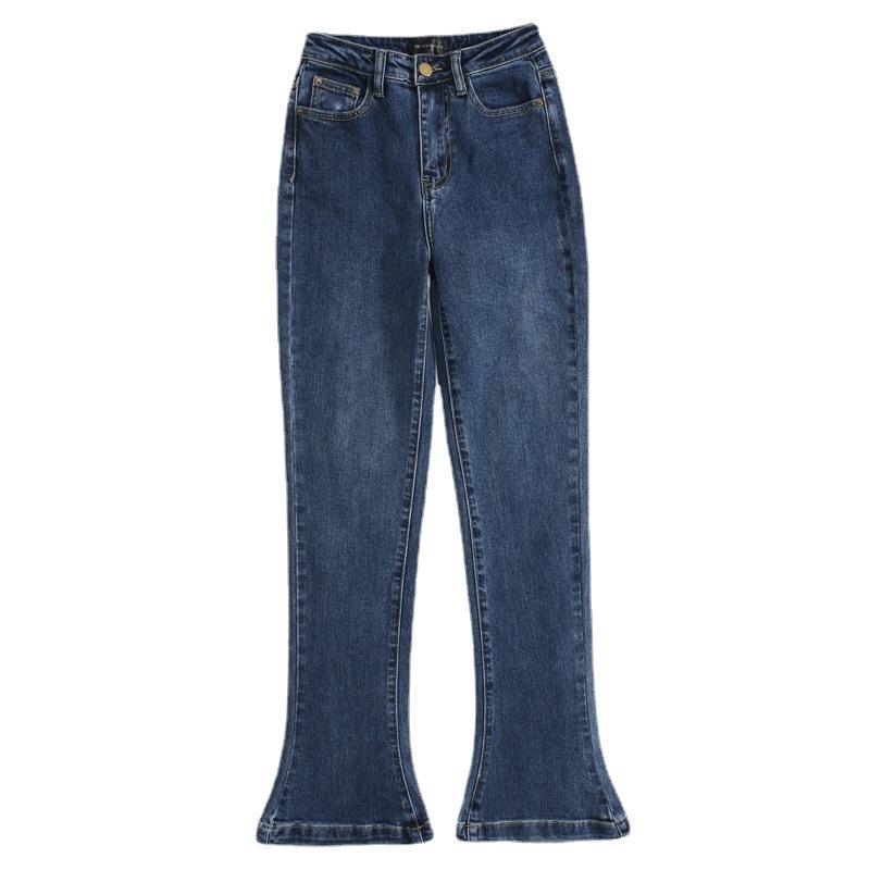 Bottoms |  Womens High Stretch Denim Mid Rise Solid Flared Jeans Bottoms Bottoms