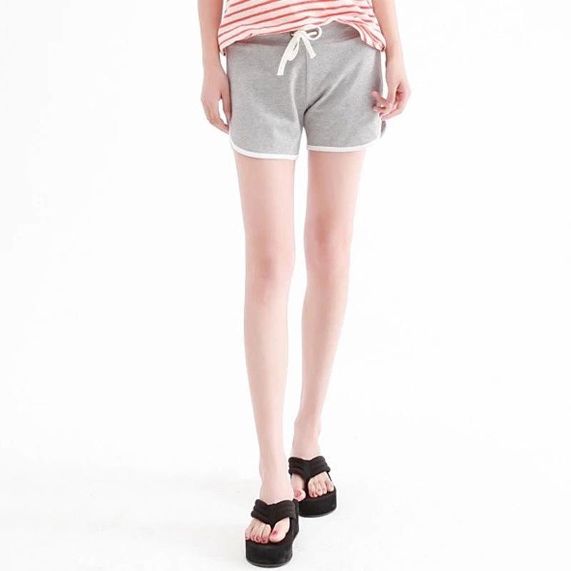 Bottoms |  Womens Mid Rise Solid Knotted Contrasting Lace Shorts Bottoms Bottoms