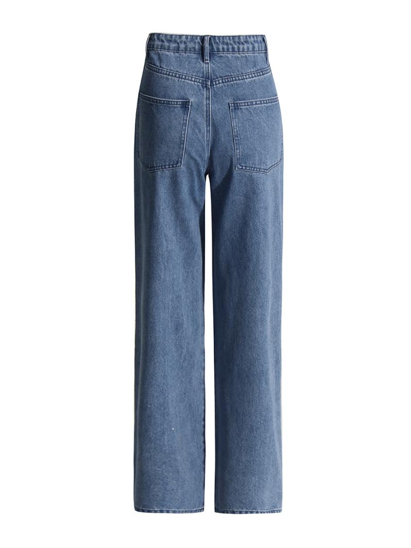 Bottoms |  Womens Petite Denim Solid Straight Leg Jeans Bottoms Bottoms