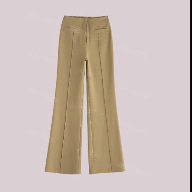 Bottoms |  Womens Petite Mid Rise Solid Belted Straight Leg Trousers Bottoms Bottoms