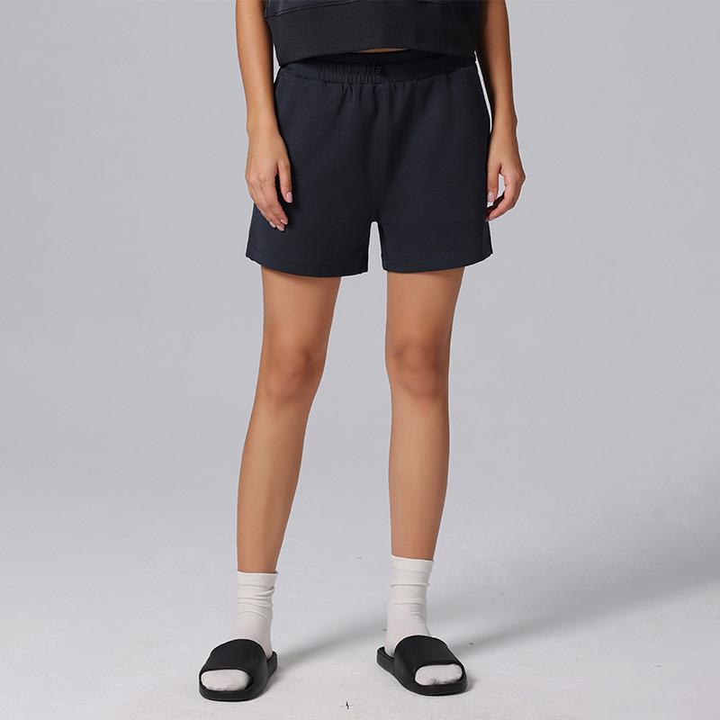 Bottoms |  Womens Terry Mid Rise Solid Side Striped Shorts Bottoms Bottoms