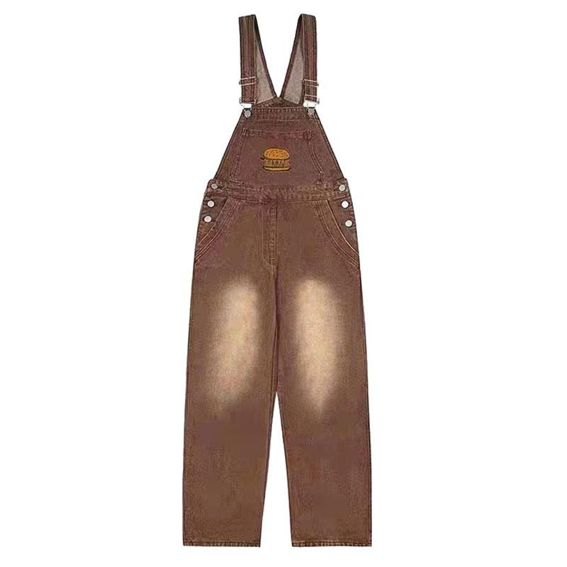 Denim |  Womens Mono Vaquero De Pierna Ancha Con Bolsillo De Oso Corazón Clothing Denim