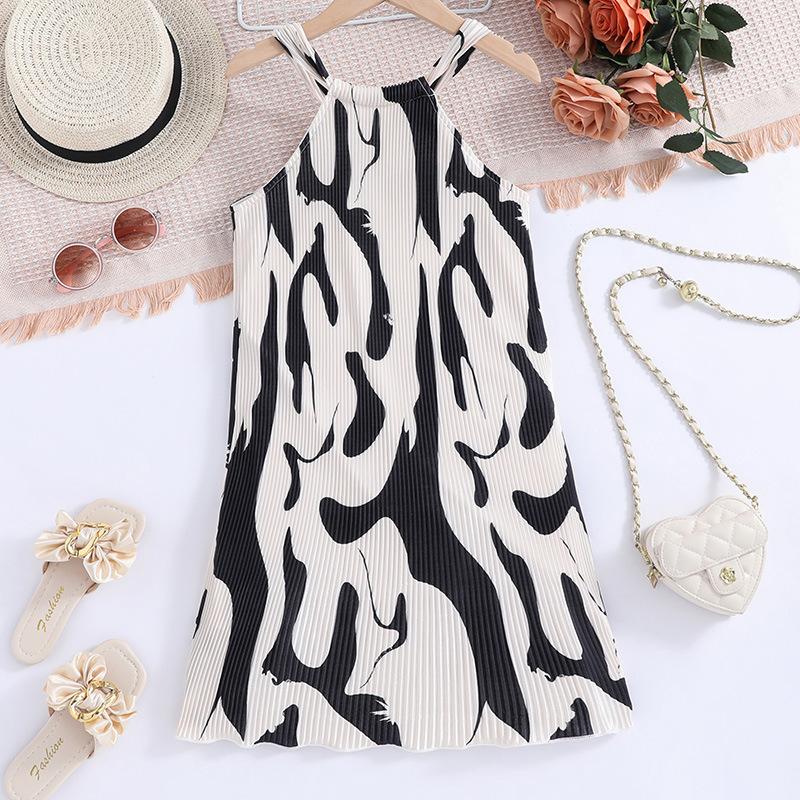 Dresses |  Womens Halter Abstract Pleated Mini Dress Clothing Dresses