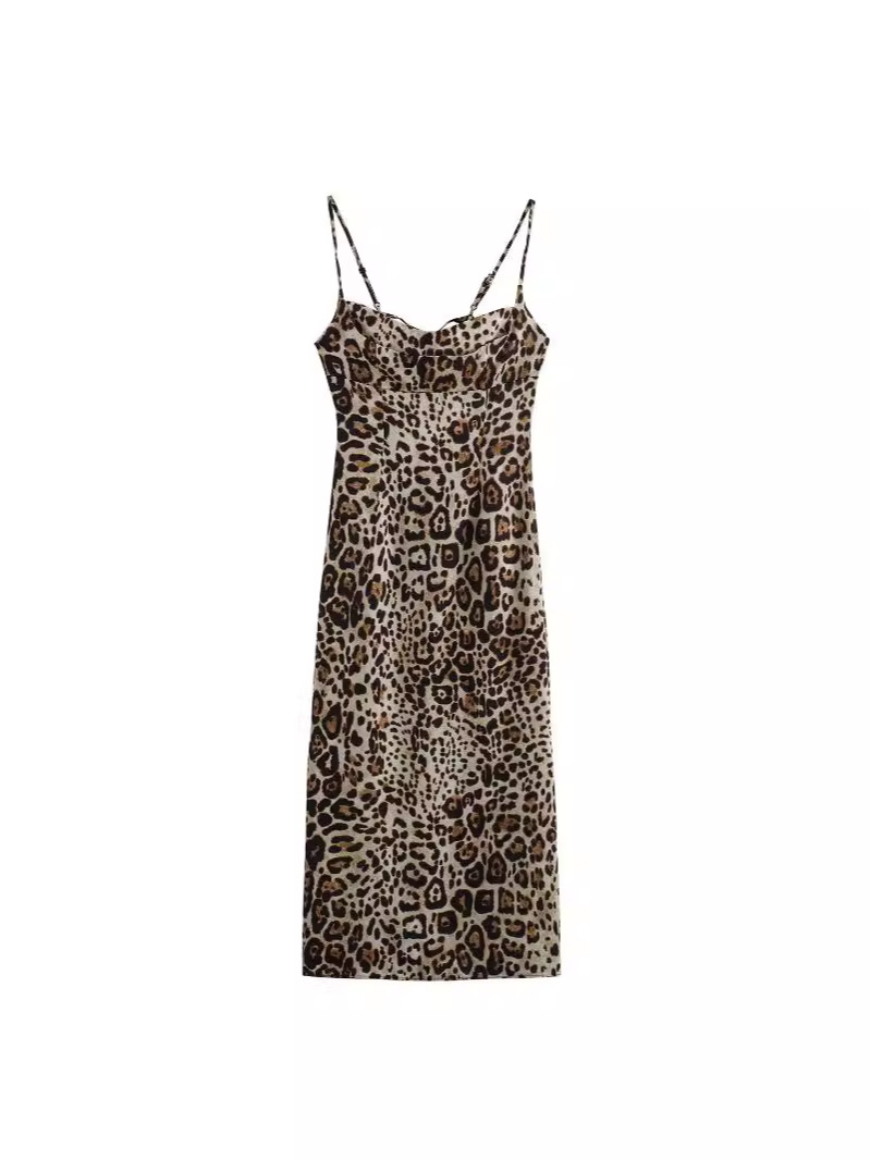 Dresses |  Womens Mesh Cowl Neck Leopard Maxi Dress Clothing Brown