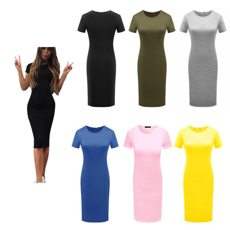 Dresses |  Womens Solid Cut Out Split Midi Dress Clothing Dresses