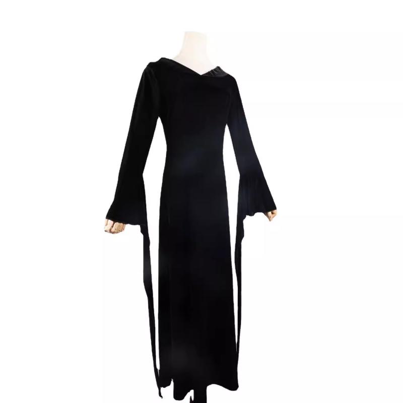 Dresses |  Womens Velvet Square Neck Solid Maxi Bell Sleeve Dress Clothing Dresses