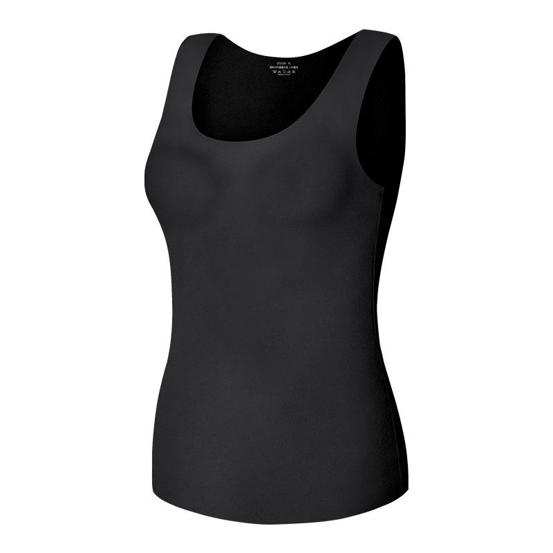 Essentials |  Womens Top De Tirantes Sólido De Doble Capa Con Cuello U Contorneado Clothing Essentials