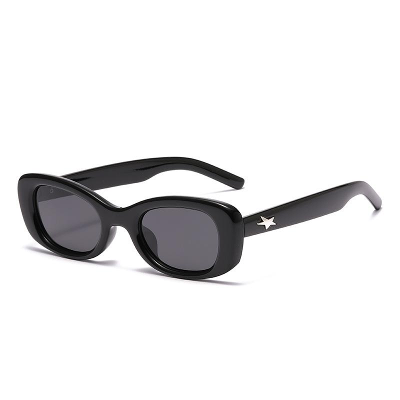 Eyewear |  Womens Star Decor Rectangle Sunglasses Accessories Black