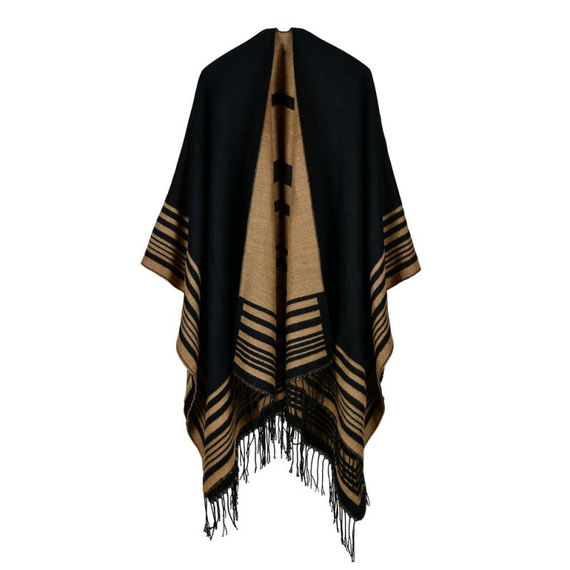 Gloves & Scarves |  Womens Checked Warm Shawl Accessories Champagne