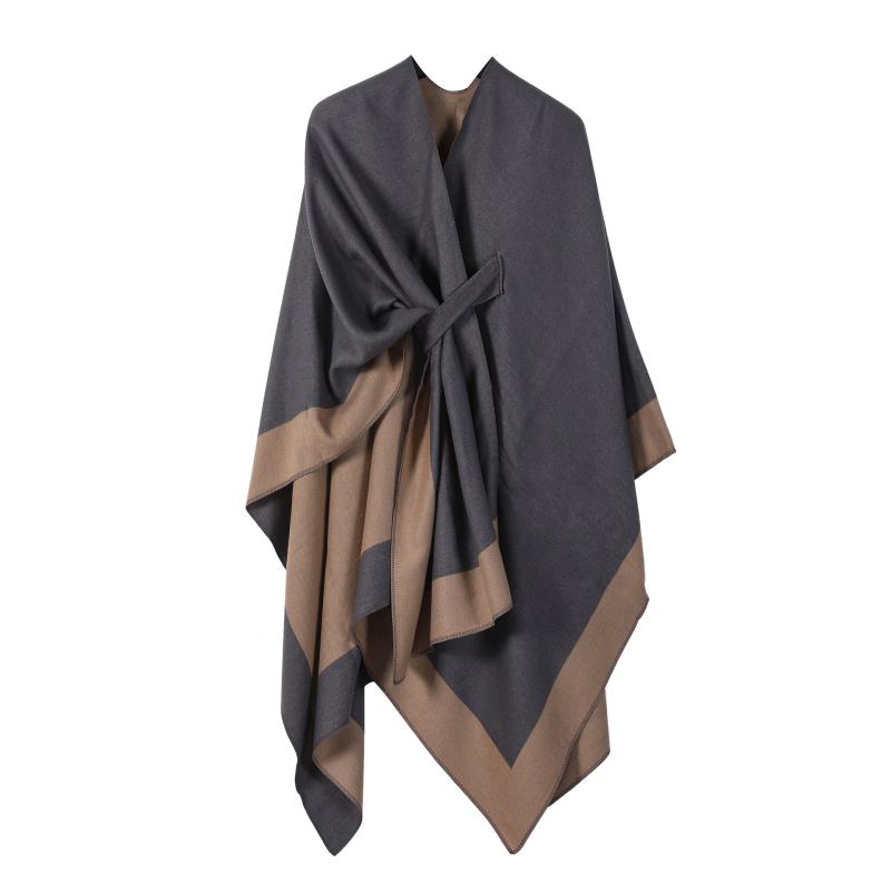 Gloves & Scarves |  Womens Two-Tone Shawl Accessories Gloves & Scarves