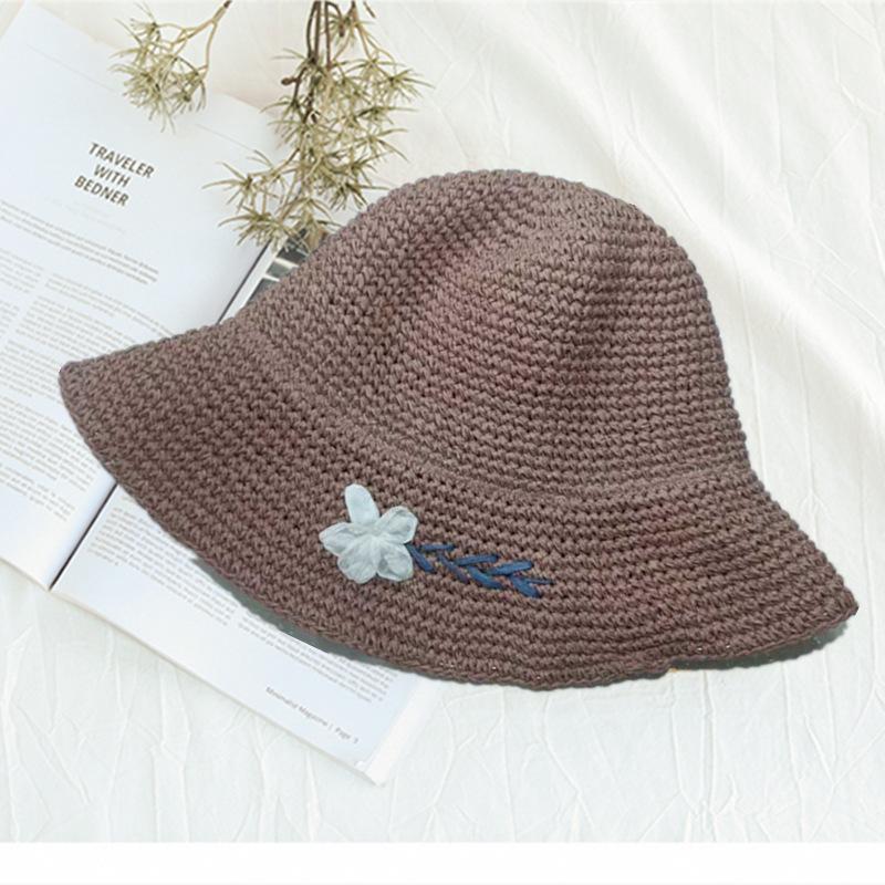 Hats |  Womens Floral Straw Hat Accessories Beige