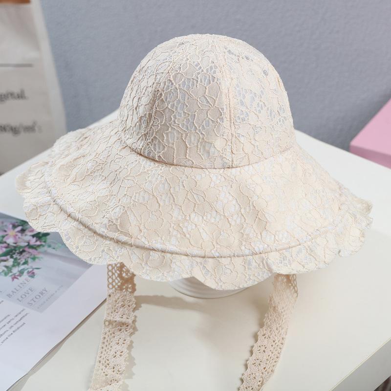 Hats |  Womens Lace Straw Hat Accessories Black