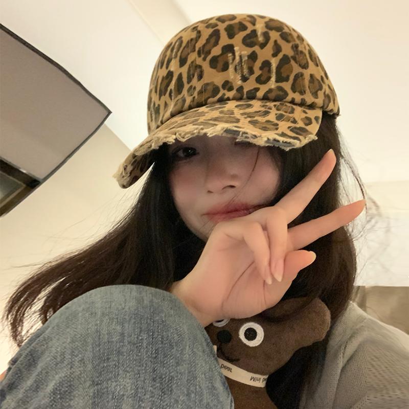 Hats |  Womens Leopard Print Baseball Cap Accessories Brown