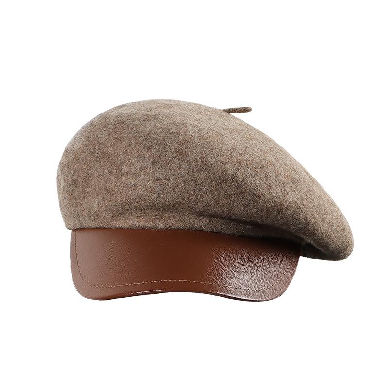 Hats |  Womens Trimmed Beret Accessories Brown