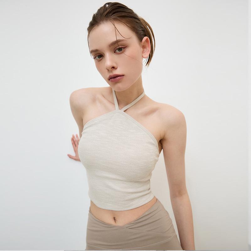 Knitwear |  Womens Knit Halter Knotted Crop Top Clothing Knitwear