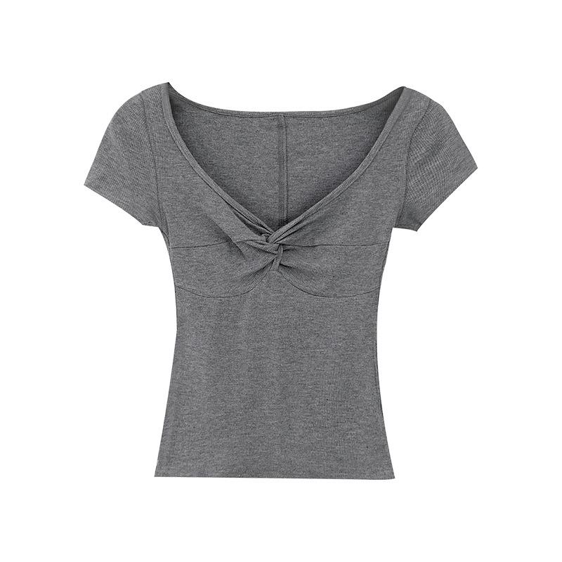 Knitwear |  Womens Knit Off-Shoulder Solid Twist Mini Dress Clothing Grey