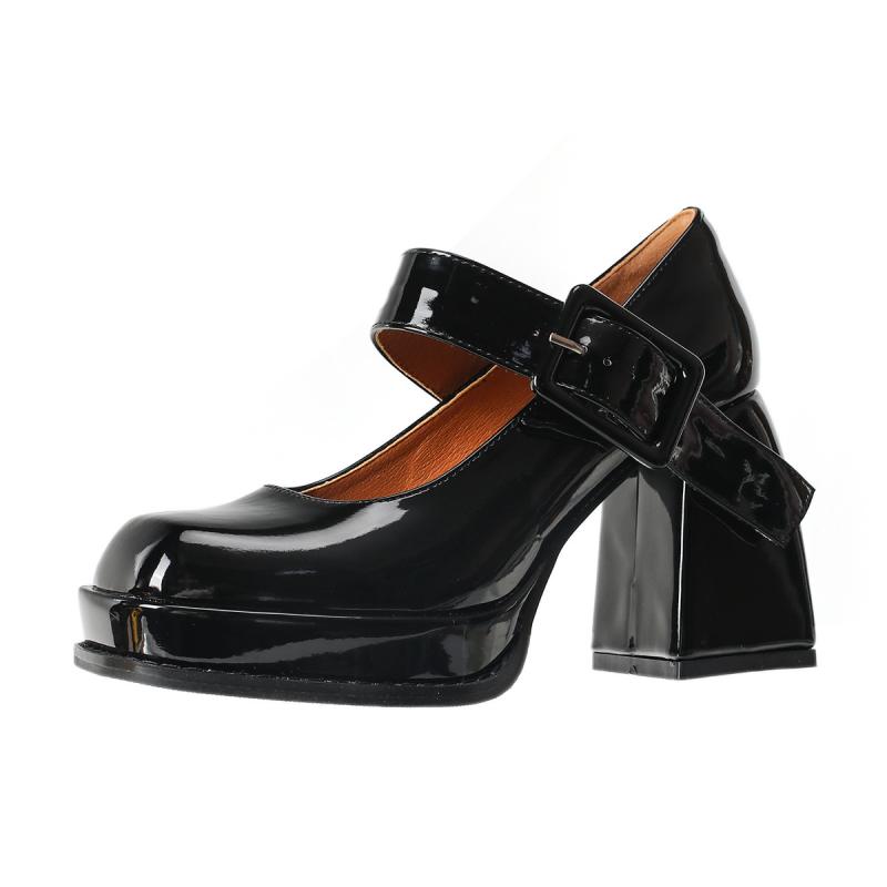 Mary Janes |  Womens Buckle Strap Mary Jane Shoes Mary Janes Black