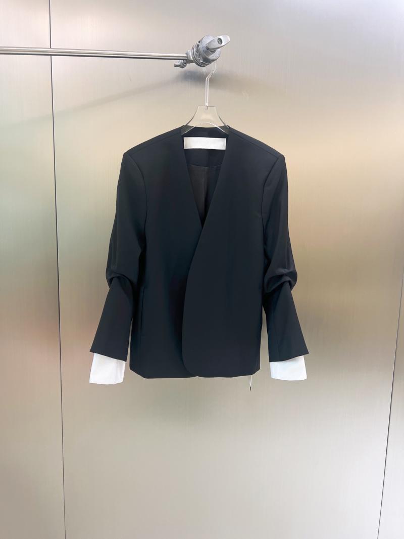 Outerwear |  Womens Blazer De Botón Sólido Con Cuello En V Clothing Negro