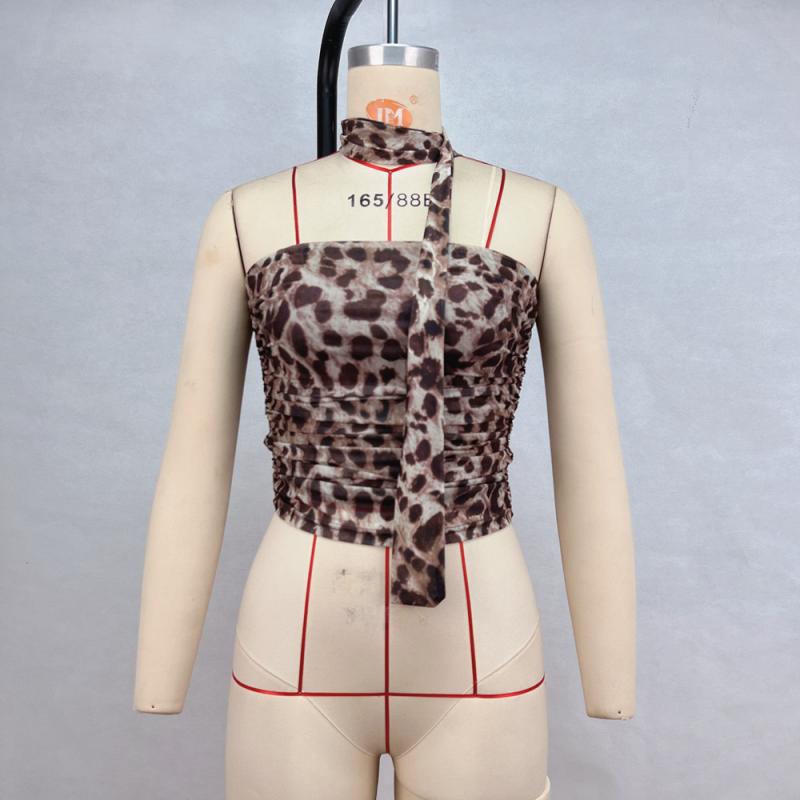 Outerwear |  Womens Chaleco Chaqueta Con Botones De Cuello Barco Leopardo Clothing Caqui