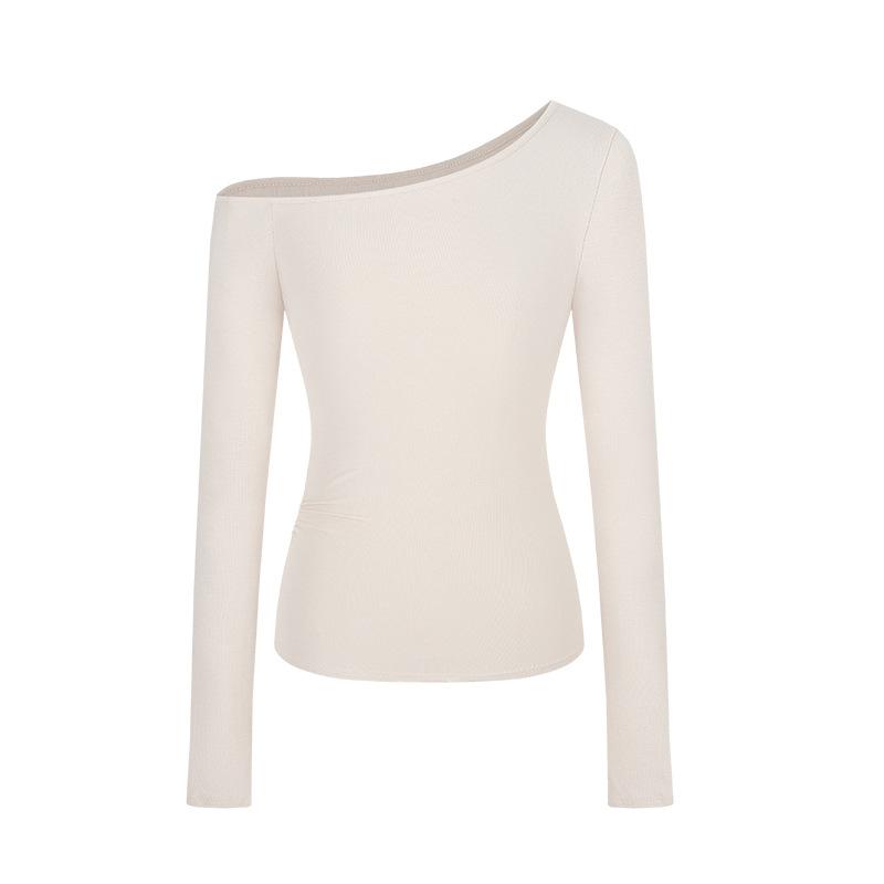 Tops |  Womens Terry Asymmetrical Neckline World Wide Sweatshirt Clothing Cream