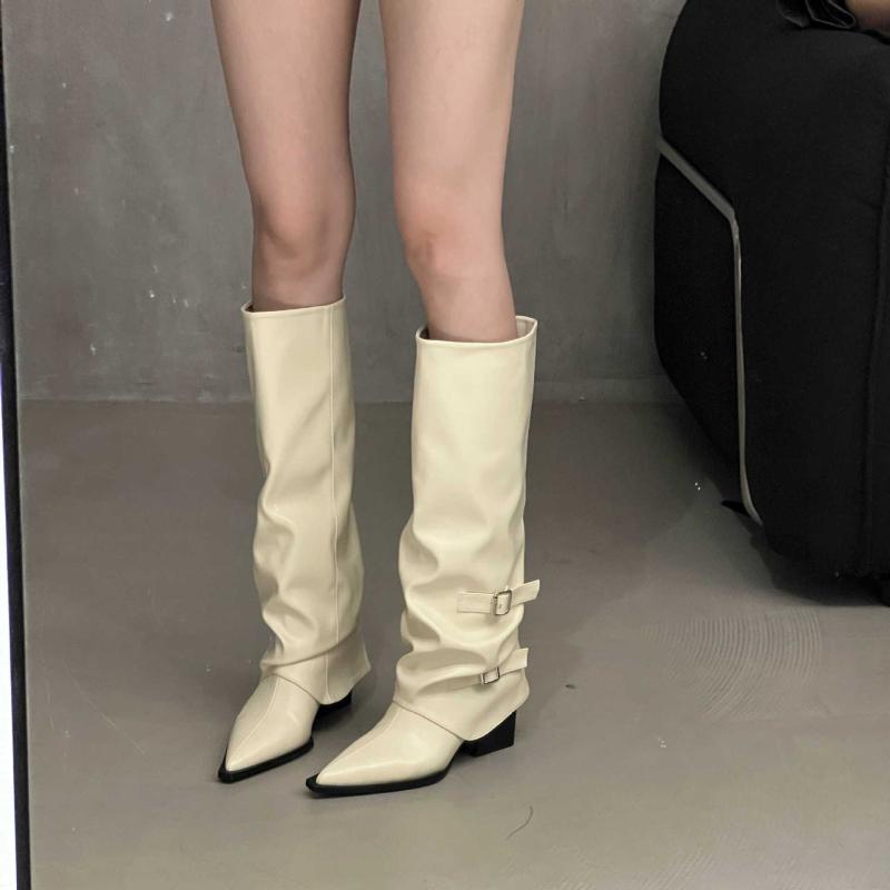 Boots |  Womens Denim Open Toe Knee High Boots Boots Boots