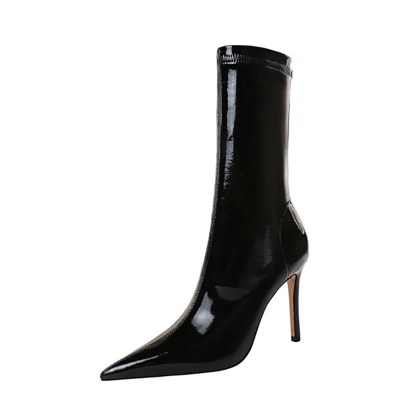 Boots |  Womens Pointed Toe Kitten Heel Ankle Boots Boots Black